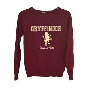 Harry Potter | Women’s Gryffindor Logo Burgundy Pullover Knit Sweater